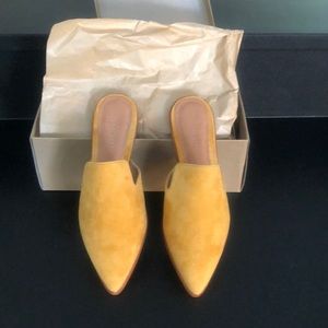 New never worn suede mules